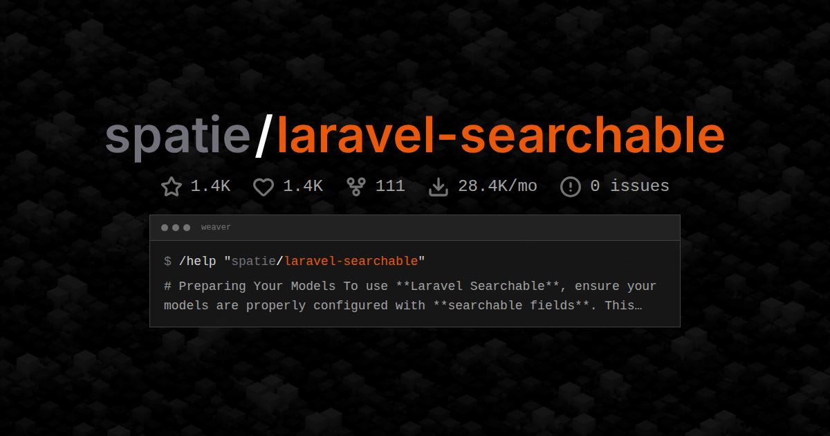 spatie/laravel-searchable