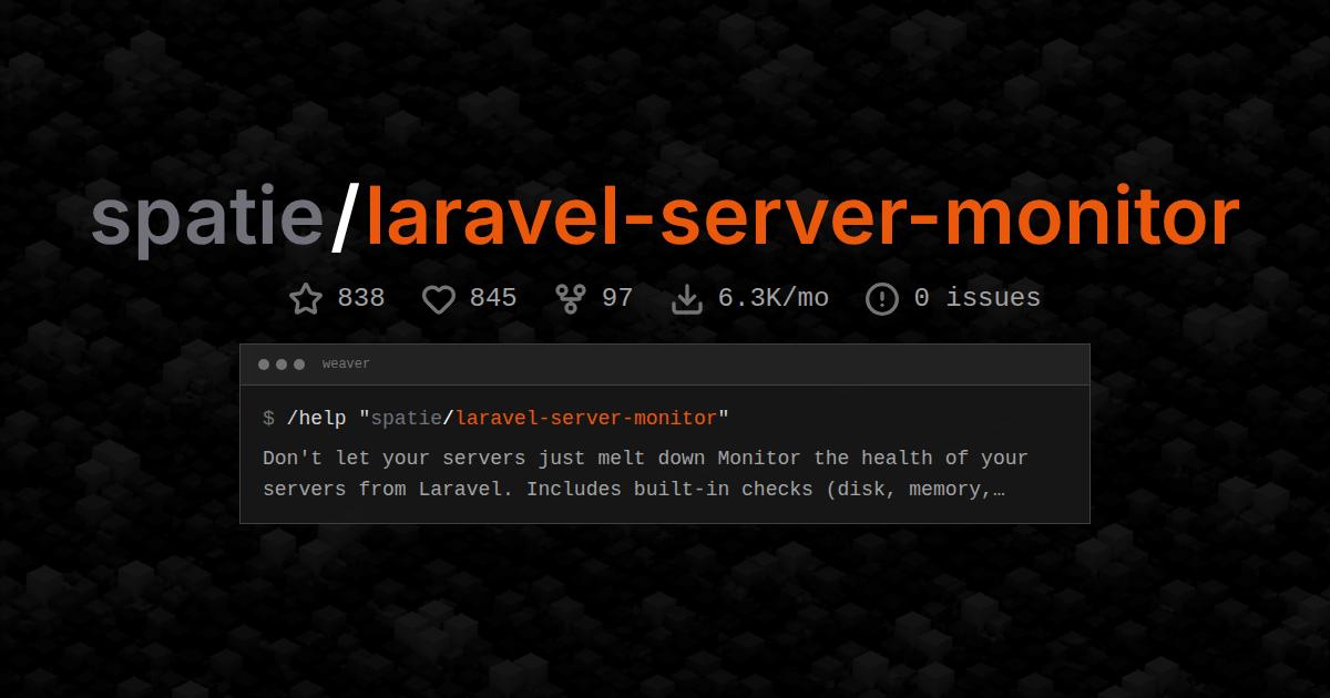 spatie/laravel-server-monitor