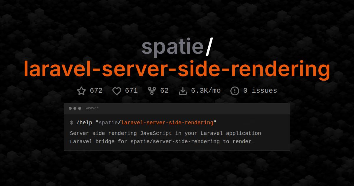 spatie/laravel-server-side-rendering