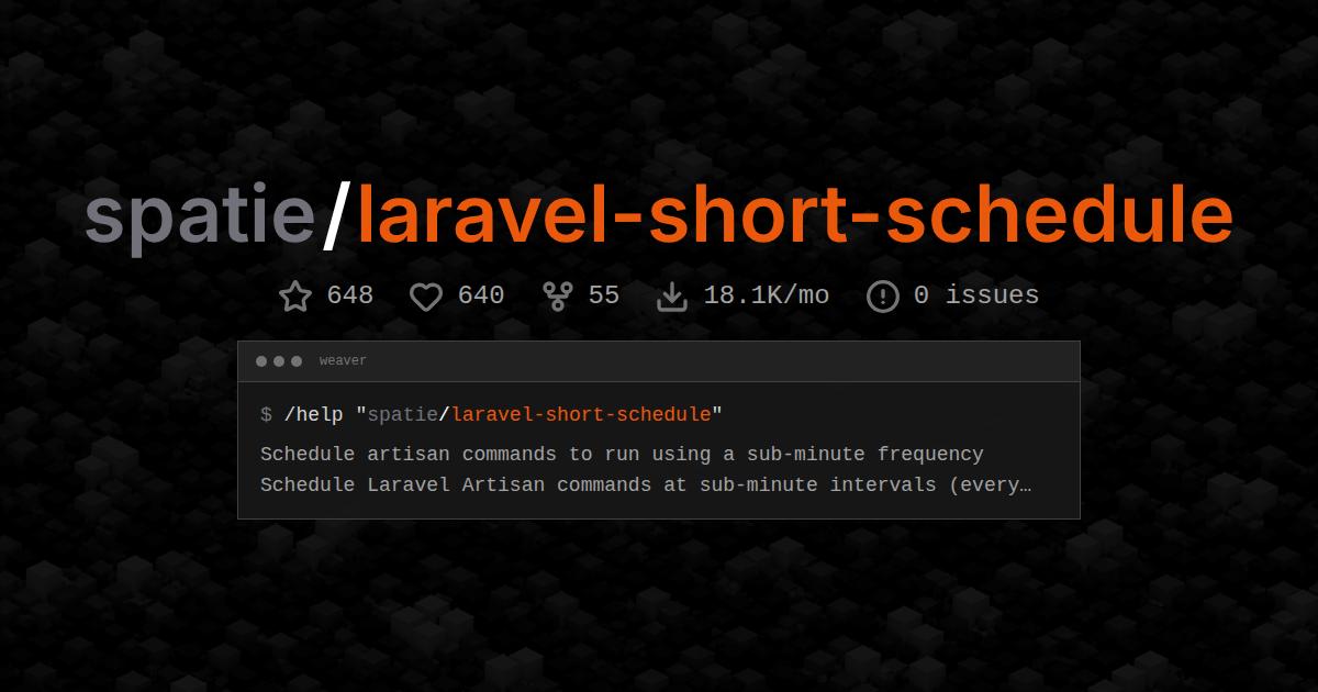 spatie/laravel-short-schedule