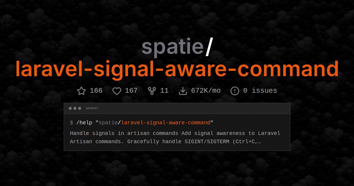 spatie/laravel-signal-aware-command