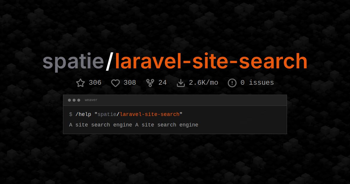 spatie/laravel-site-search