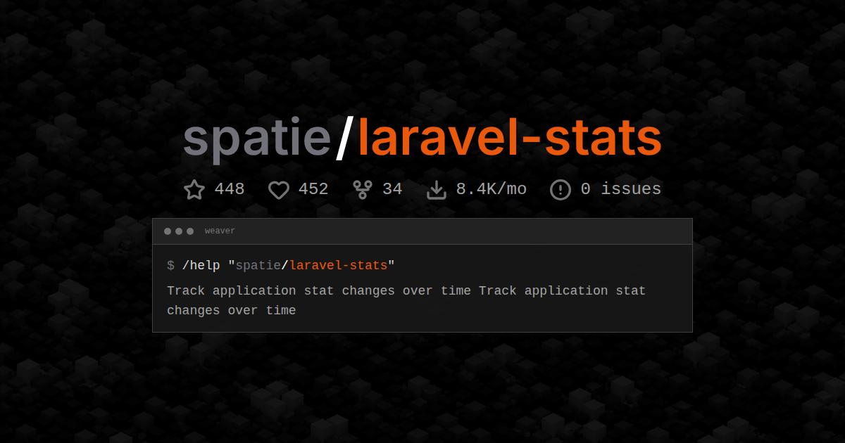 spatie/laravel-stats