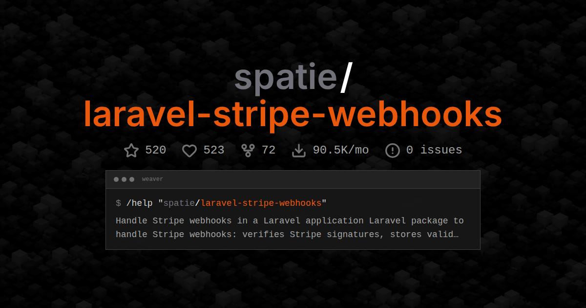 spatie/laravel-stripe-webhooks