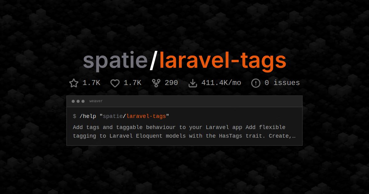 spatie/laravel-tags