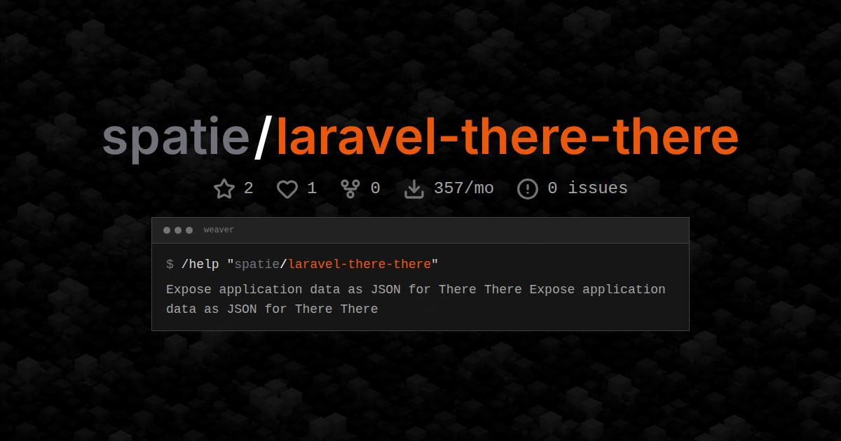 spatie/laravel-there-there