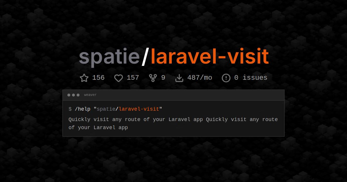 spatie/laravel-visit
