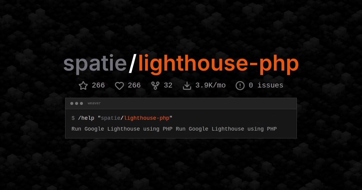 spatie/lighthouse-php
