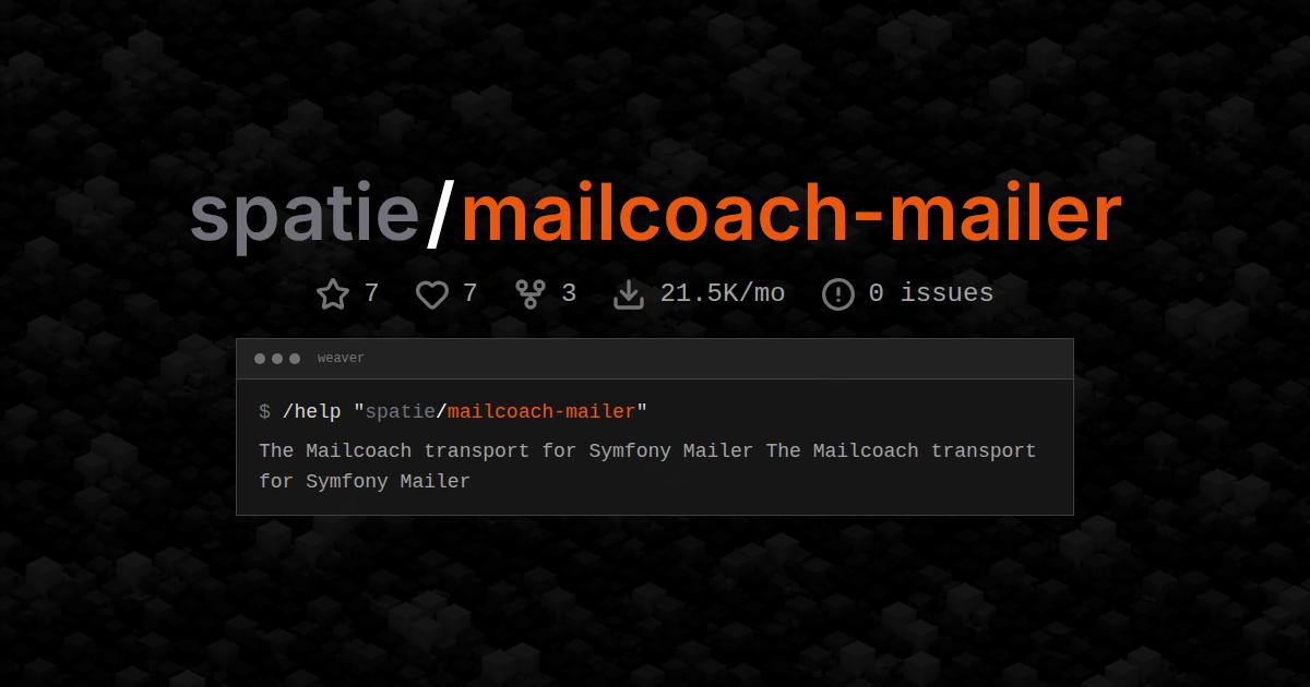 spatie/mailcoach-mailer