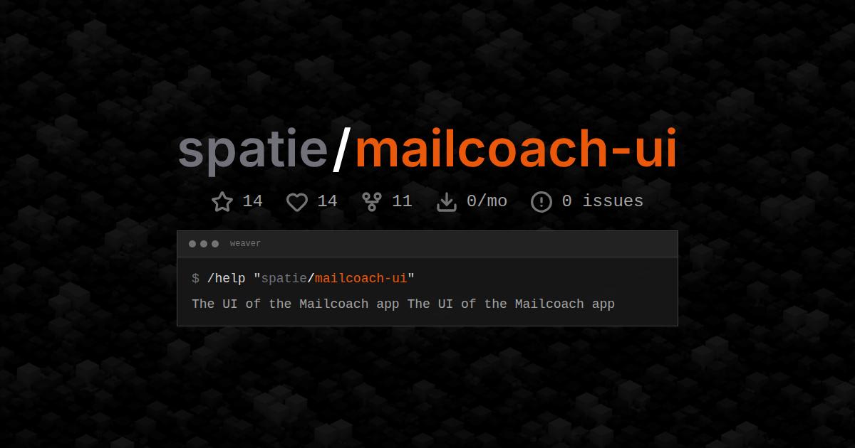 spatie/mailcoach-ui