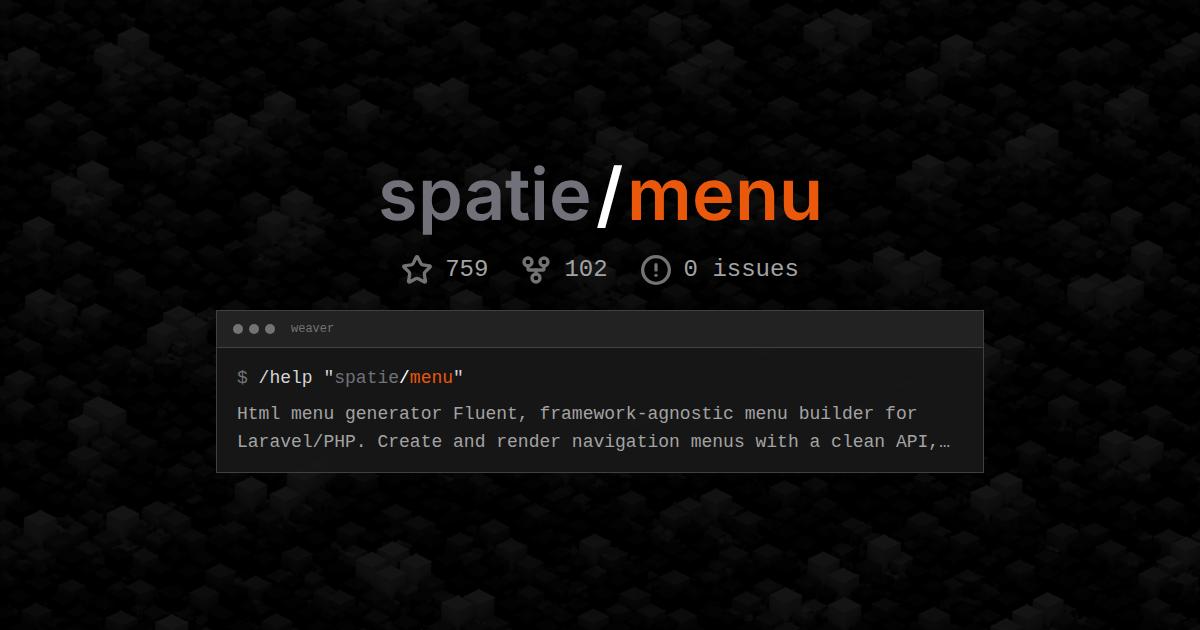 spatie/menu