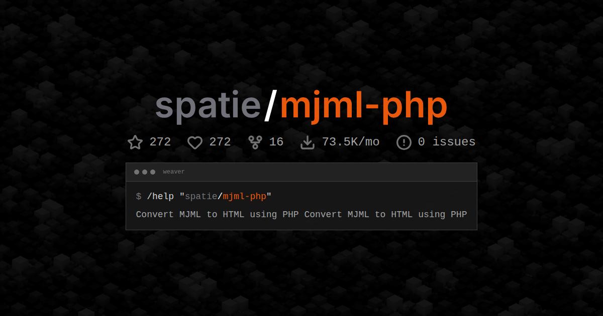 spatie/mjml-php