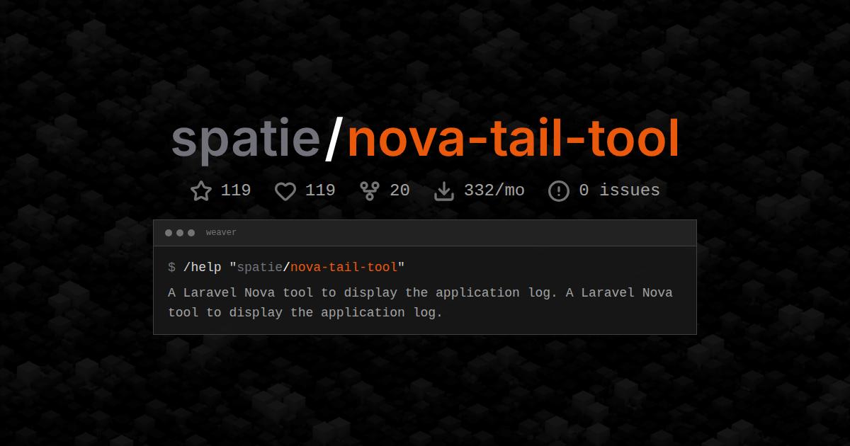 spatie/nova-tail-tool