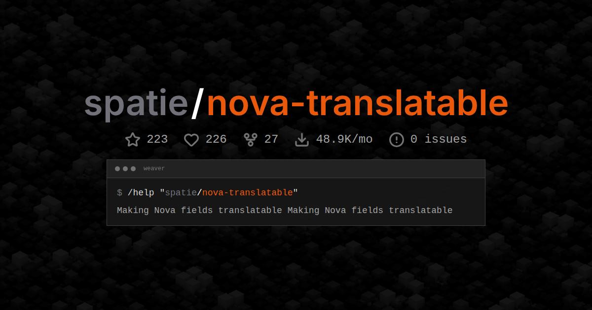 spatie/nova-translatable