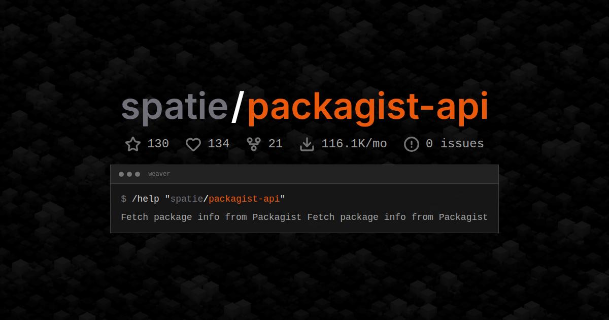 spatie/packagist-api