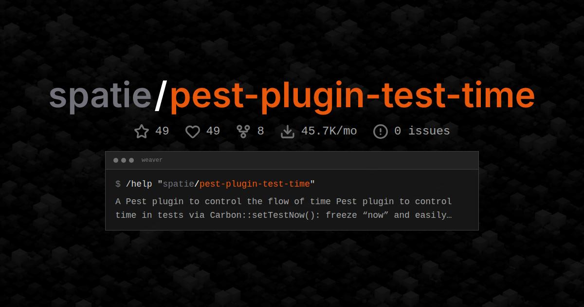 spatie/pest-plugin-test-time