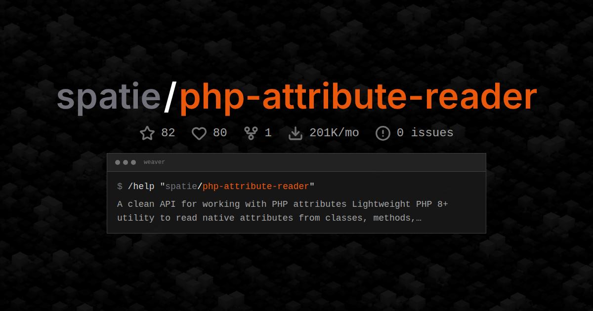 spatie/php-attribute-reader