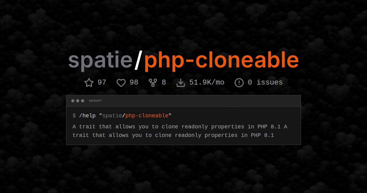 spatie/php-cloneable