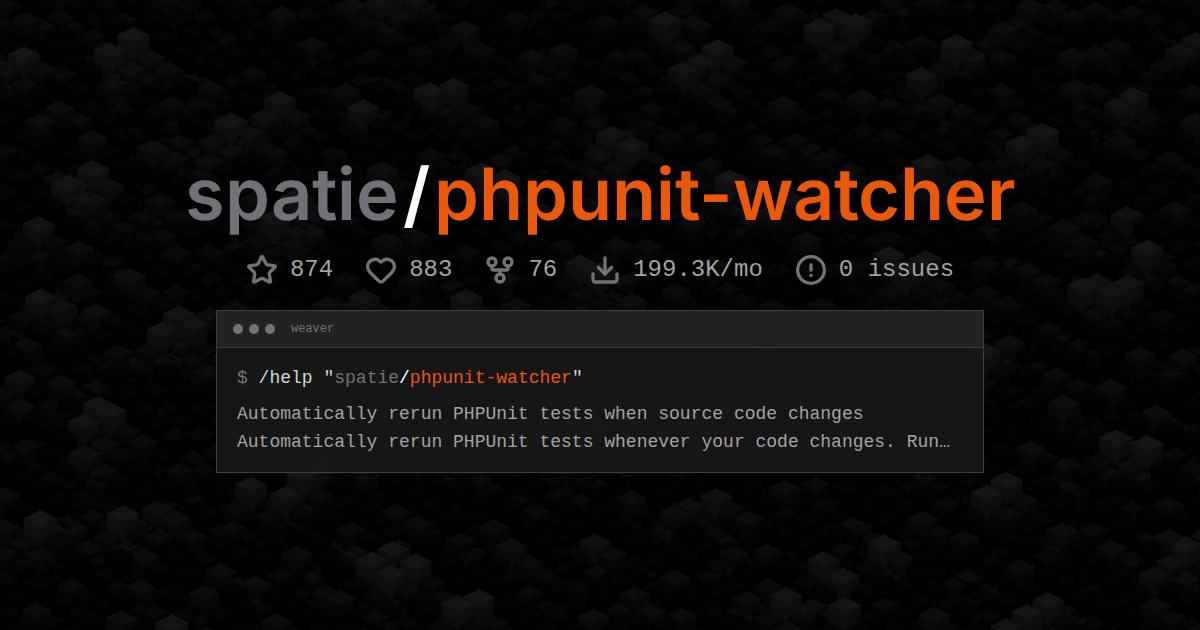 spatie/phpunit-watcher