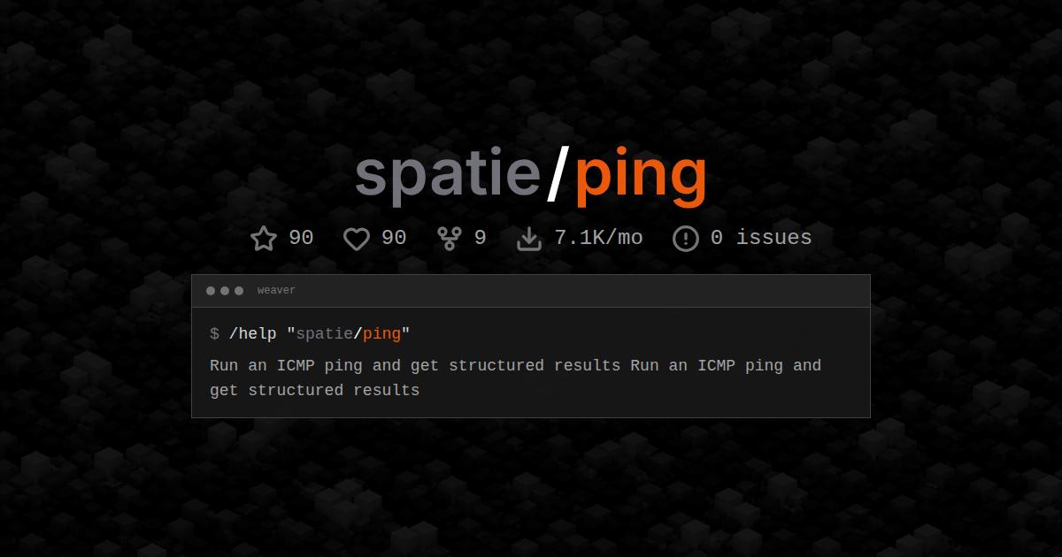 spatie/ping