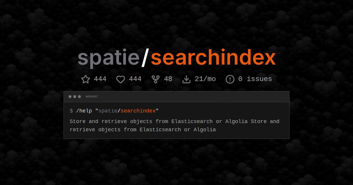 spatie/searchindex