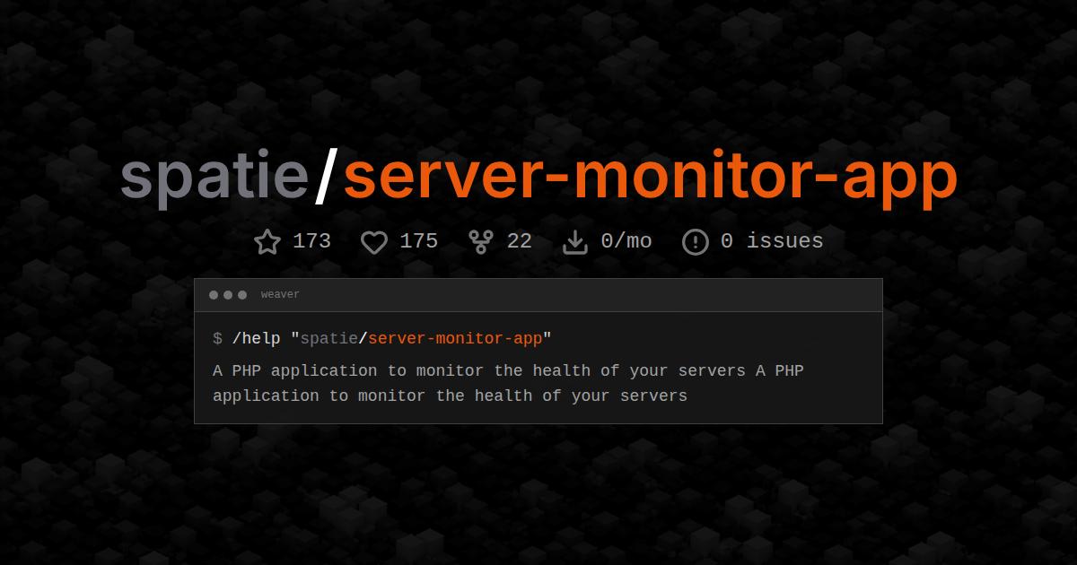 spatie/server-monitor-app