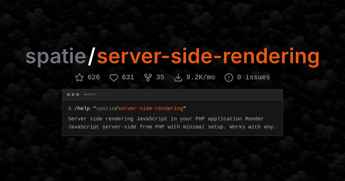 spatie/server-side-rendering