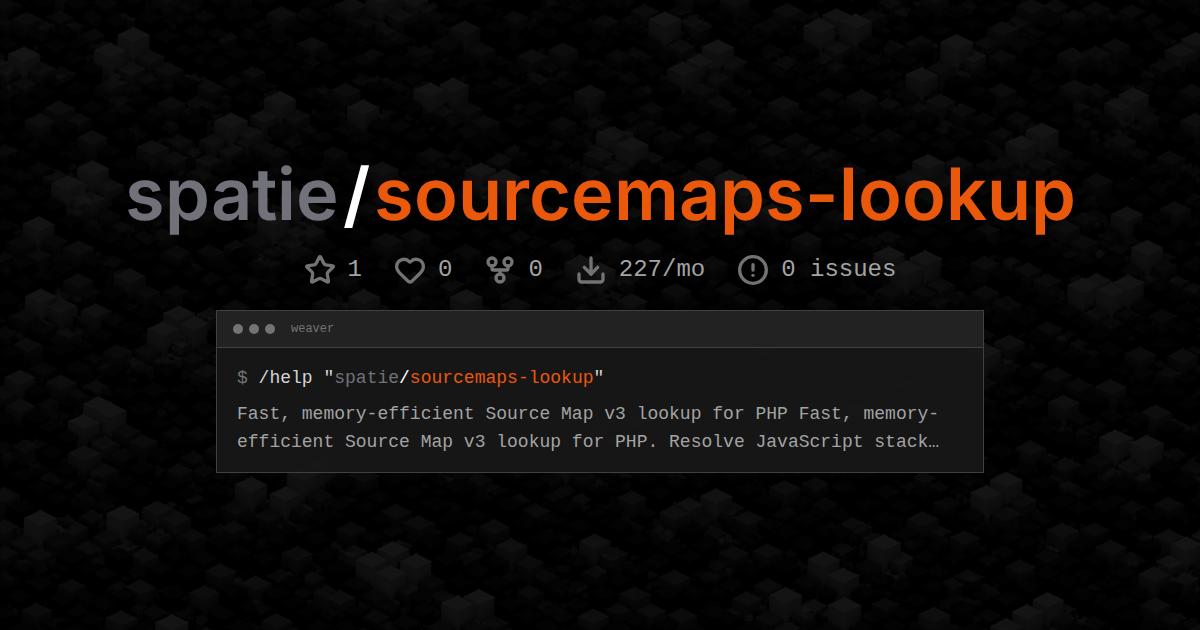 spatie/sourcemaps-lookup