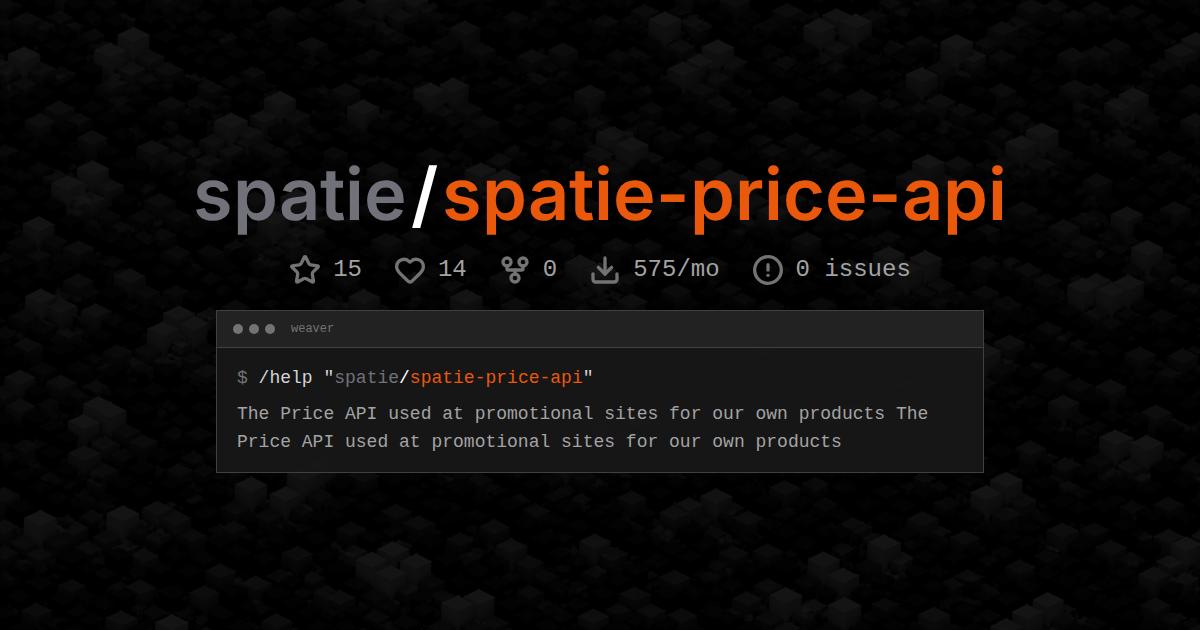 spatie/spatie-price-api