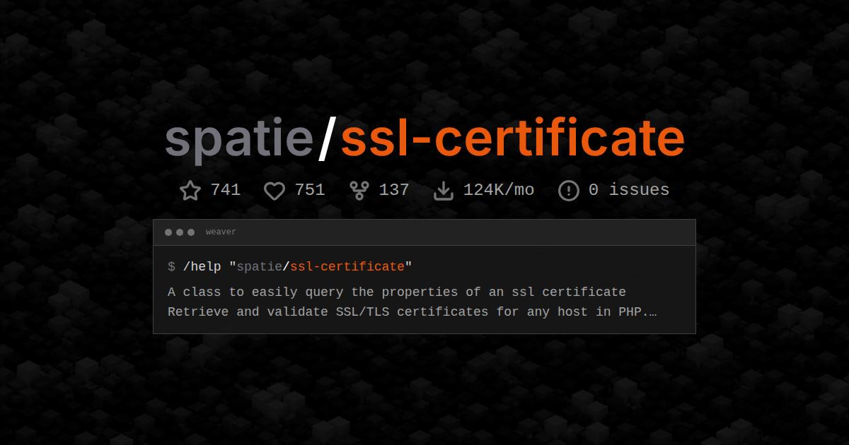 spatie/ssl-certificate