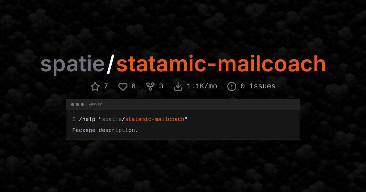 spatie/statamic-mailcoach