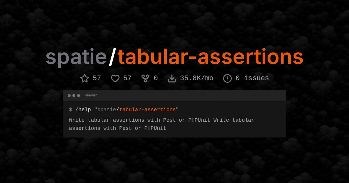 spatie/tabular-assertions