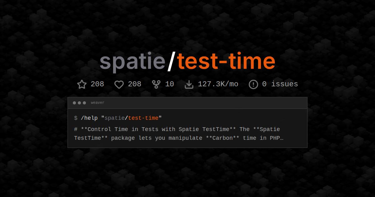 spatie/test-time