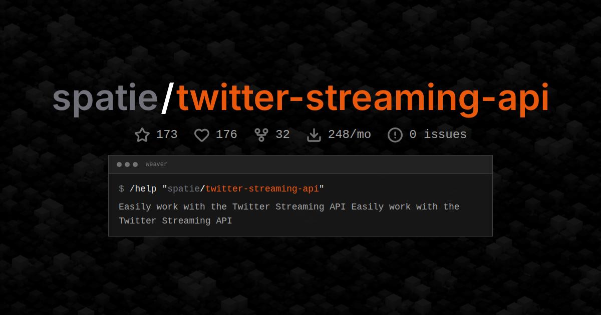 spatie/twitter-streaming-api