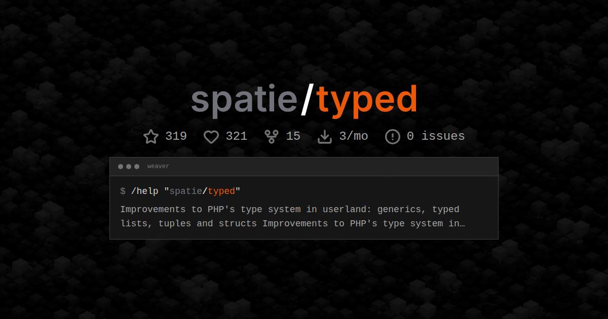 spatie/typed