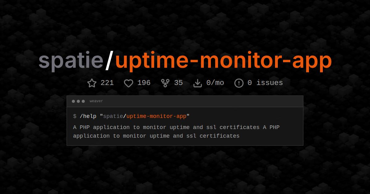 spatie/uptime-monitor-app
