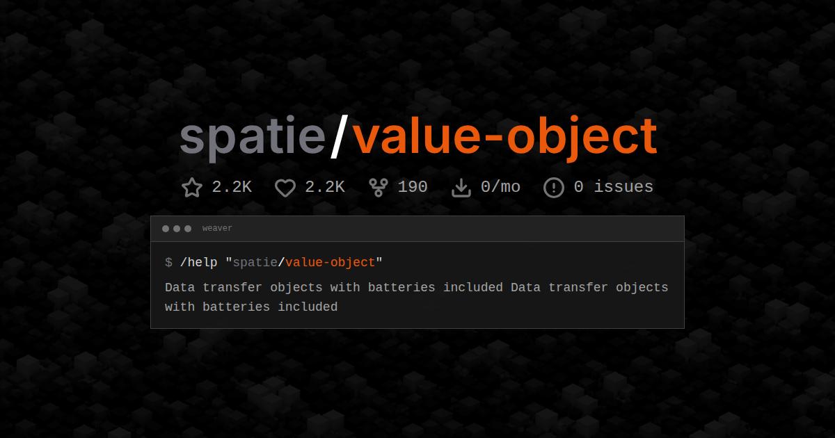 spatie/value-object