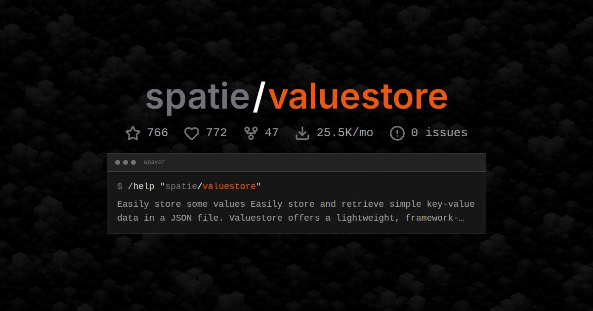 spatie/valuestore