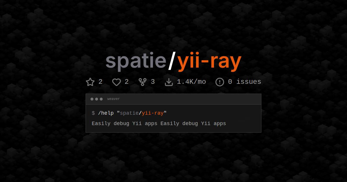 spatie/yii-ray