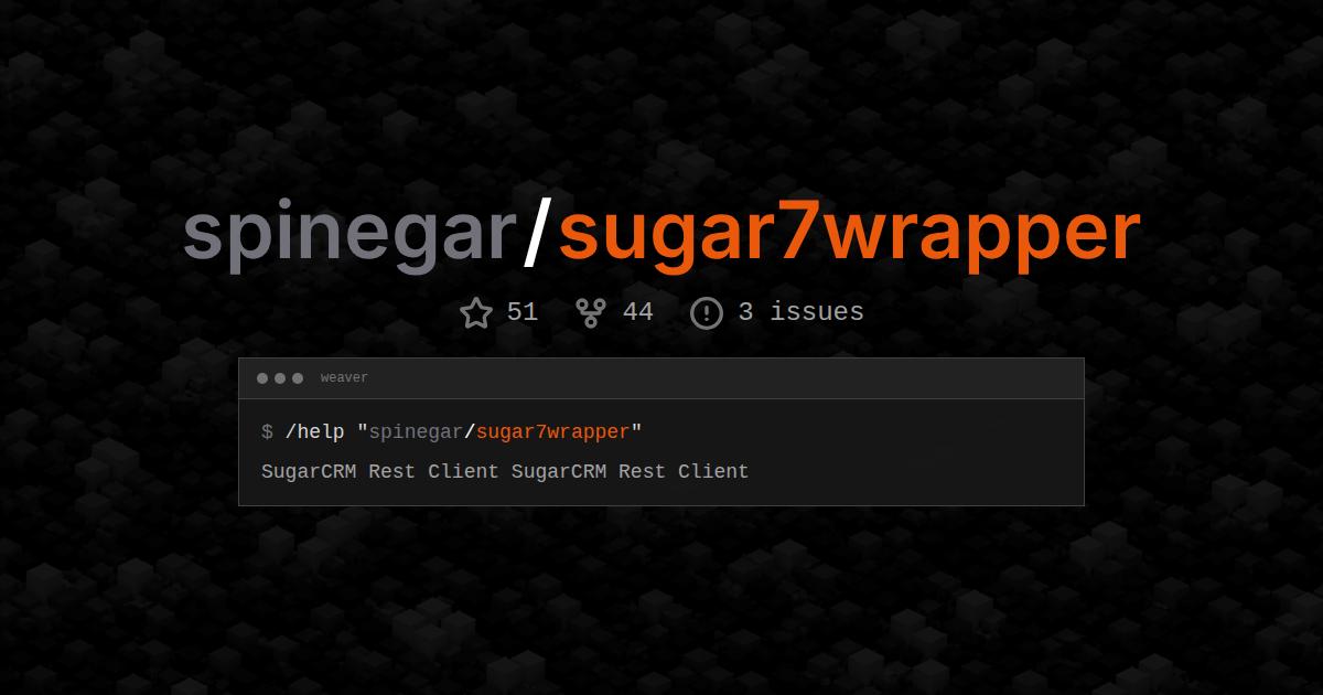 spinegar/sugar7wrapper