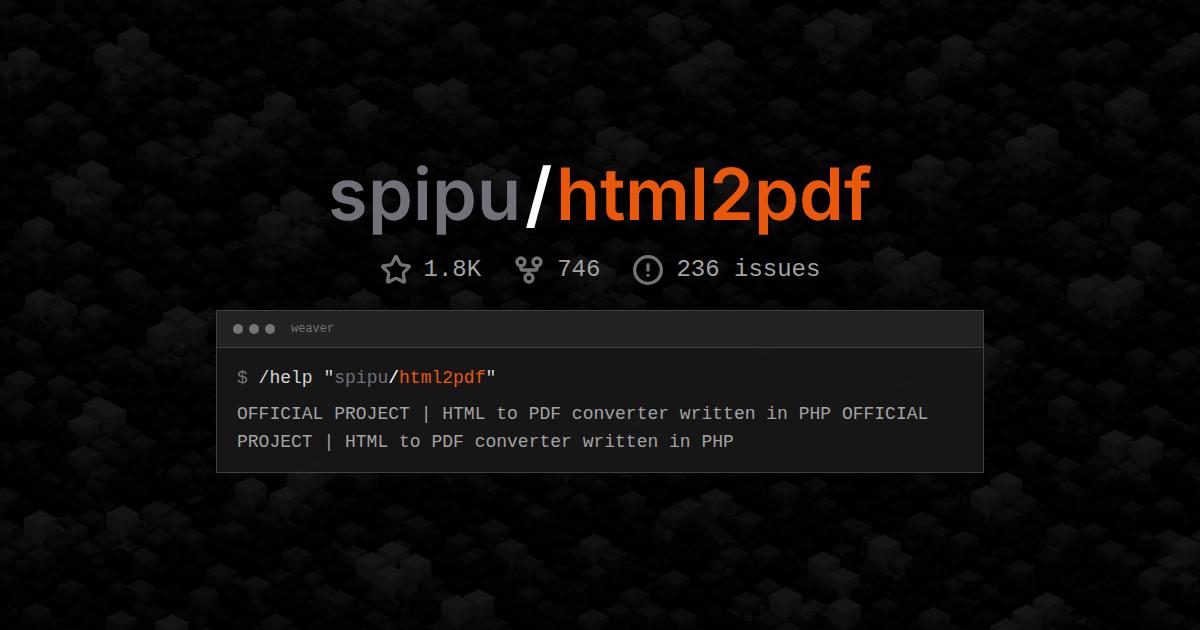 spipu/html2pdf