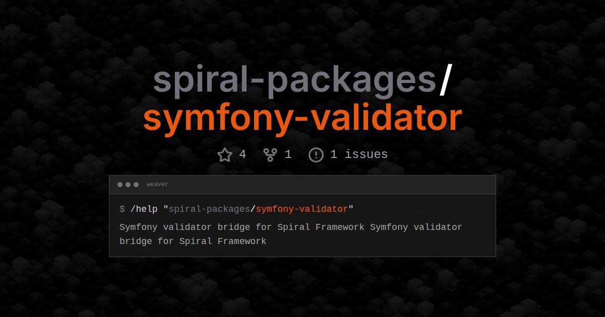 spiral-packages/symfony-validator