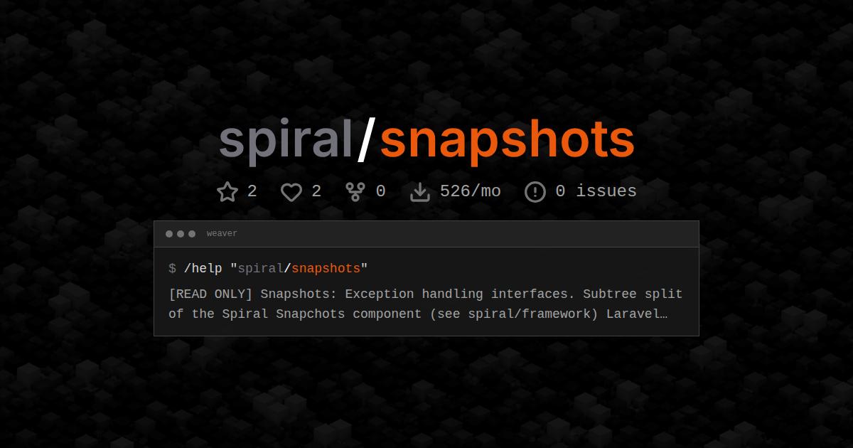 spiral/snapshots
