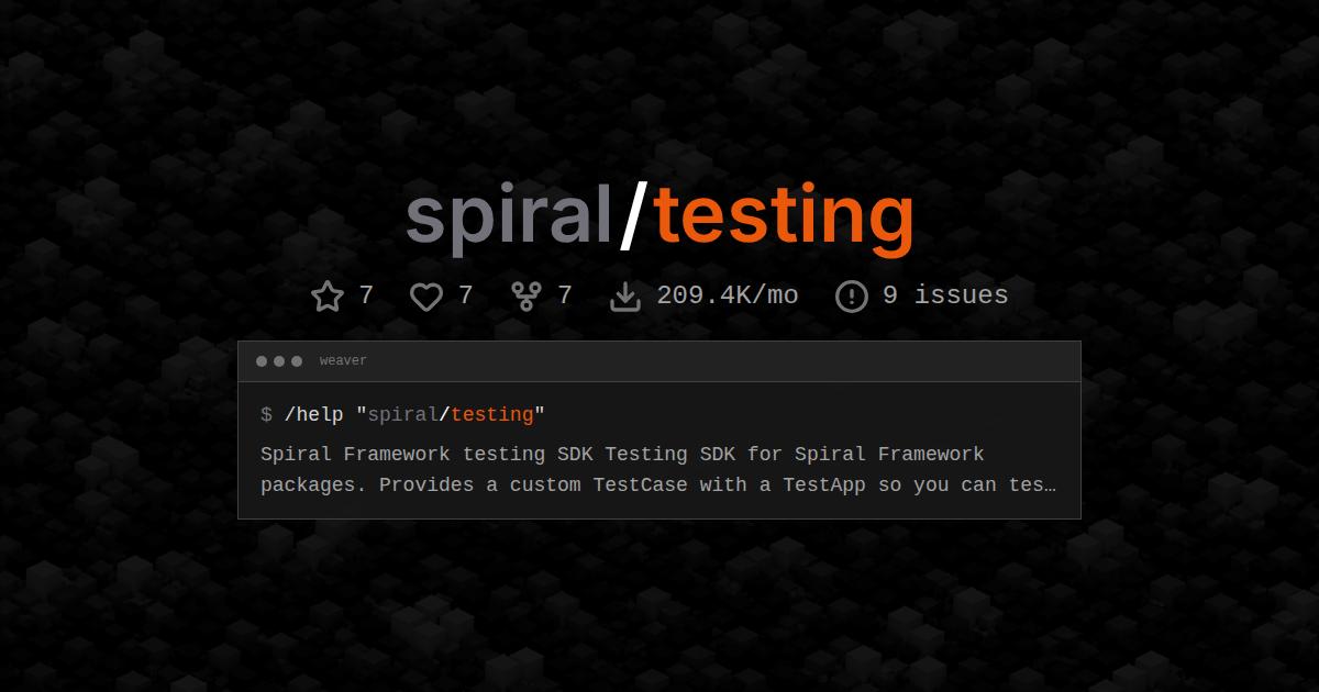spiral/testing