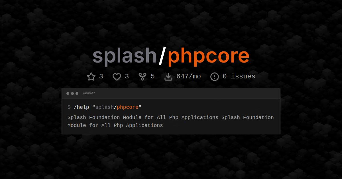 splash/phpcore