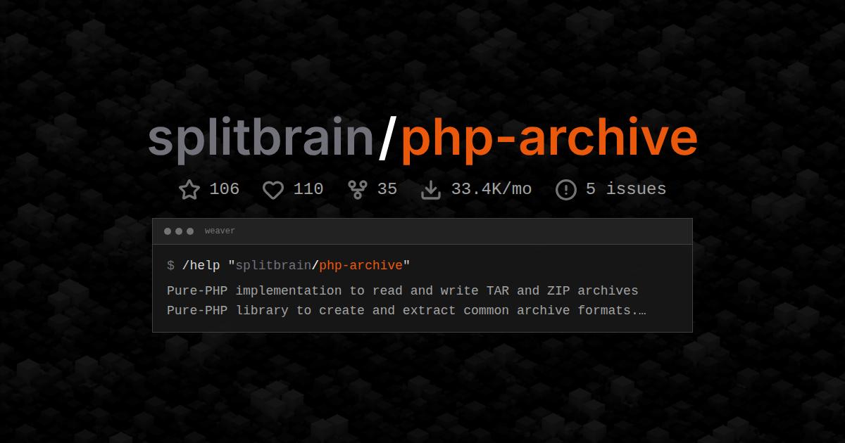 splitbrain/php-archive