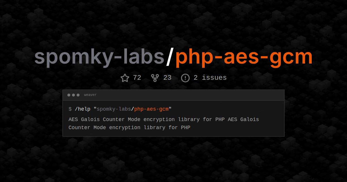 spomky-labs/php-aes-gcm