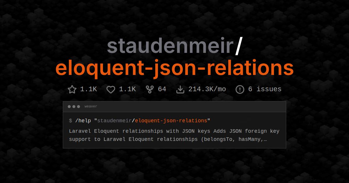 staudenmeir/eloquent-json-relations