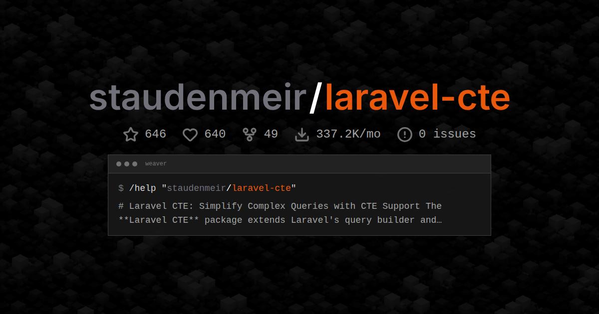 staudenmeir/laravel-cte