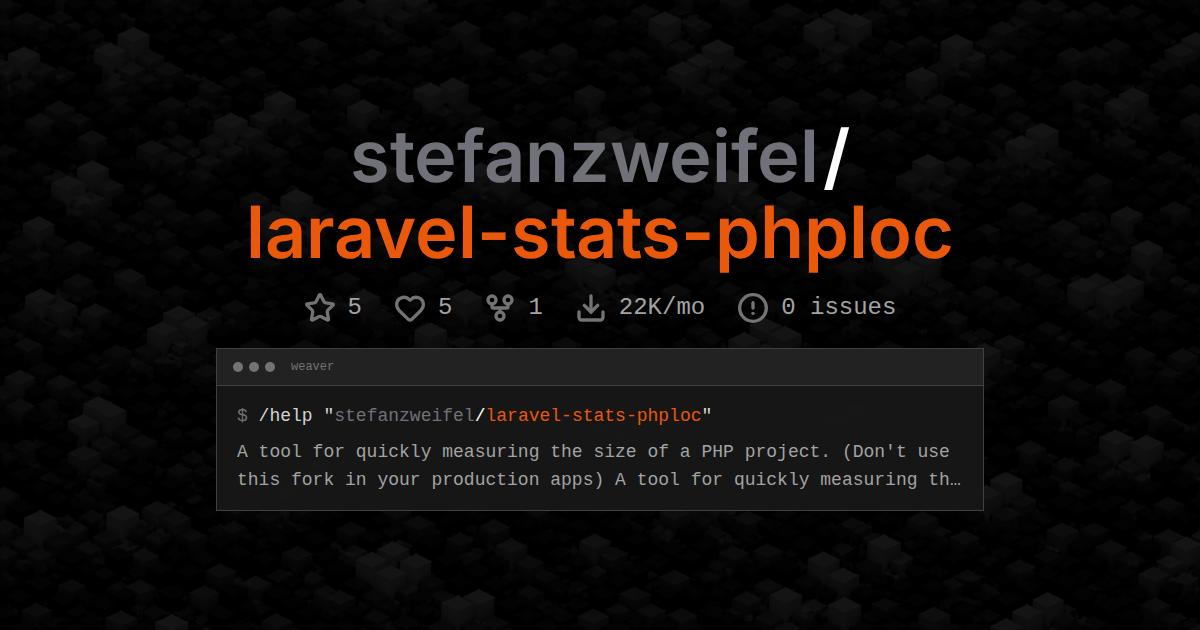 stefanzweifel/laravel-stats-phploc